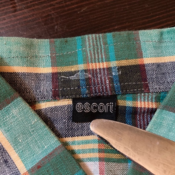 *VINTAGE* PRE-OWNED ESCORT brand BUTTON DOWN S/S SHIRT -  POSSIBLY 60’s - Picture 6 of 7